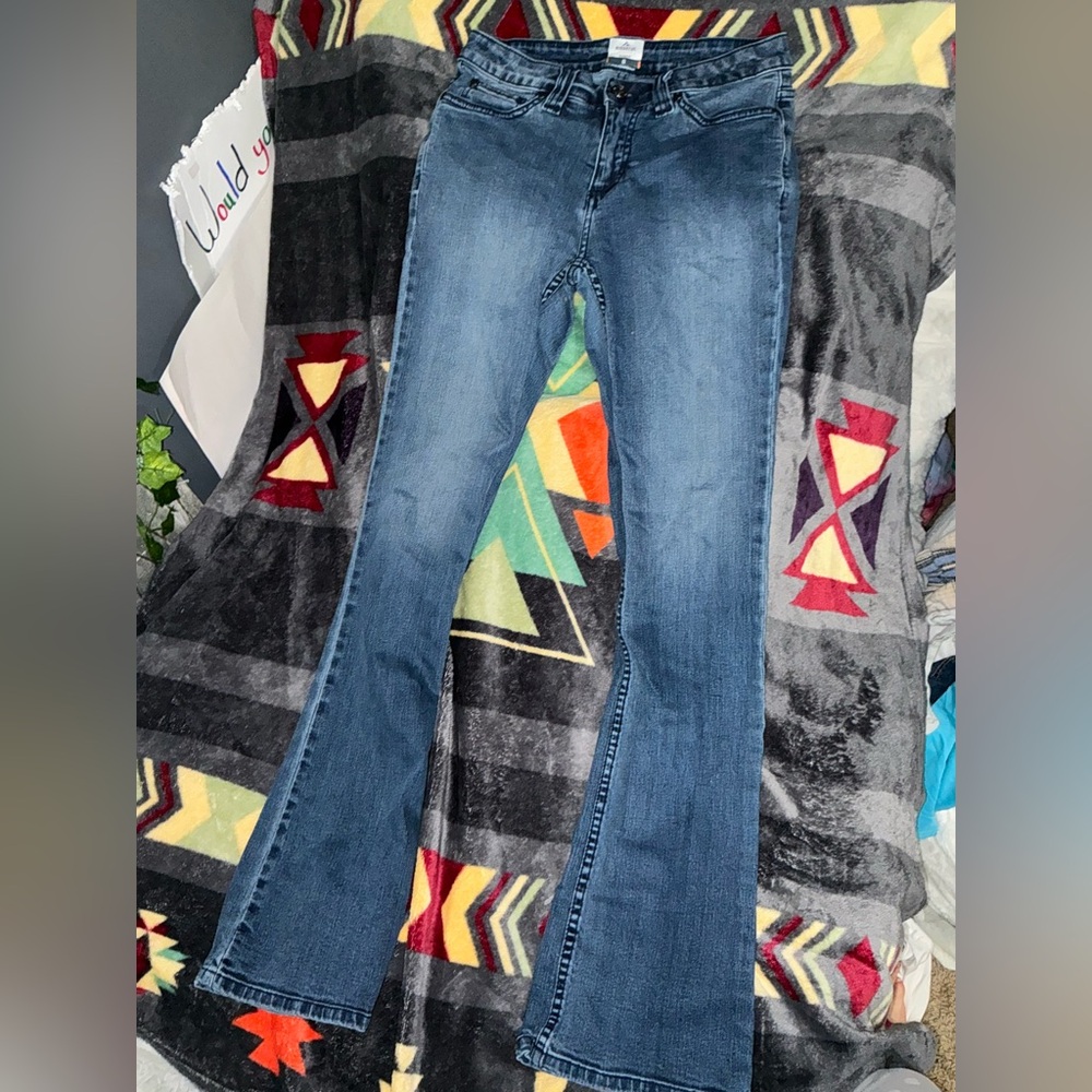 Stylish Blue Flare Jeans for Women